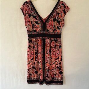 INC Elegant Paisley Print Dress Size M